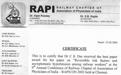 BEST PAPER AWARD AT RAPICON, 2006